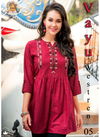 Maroon Arya Vayu Exclusive Designer Party Wear Jam Cotton Embroidery Work Top 05